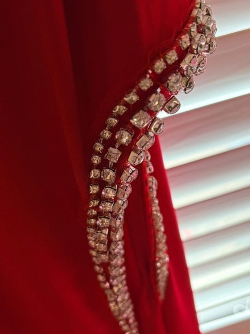 Mac Duggal Red Embellished Halter Evening Gown 26533 - Picture 4 of 7